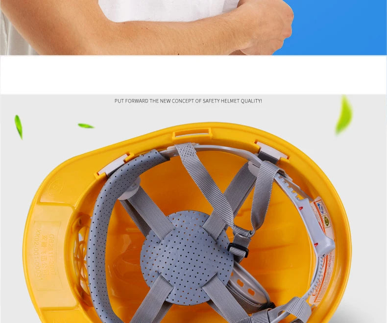 Solar-Power Fan Helmet Outdoor Working Safety Hard Hat Construction Workplace ABS Material Protective Cap Powered by Solar-Panel
