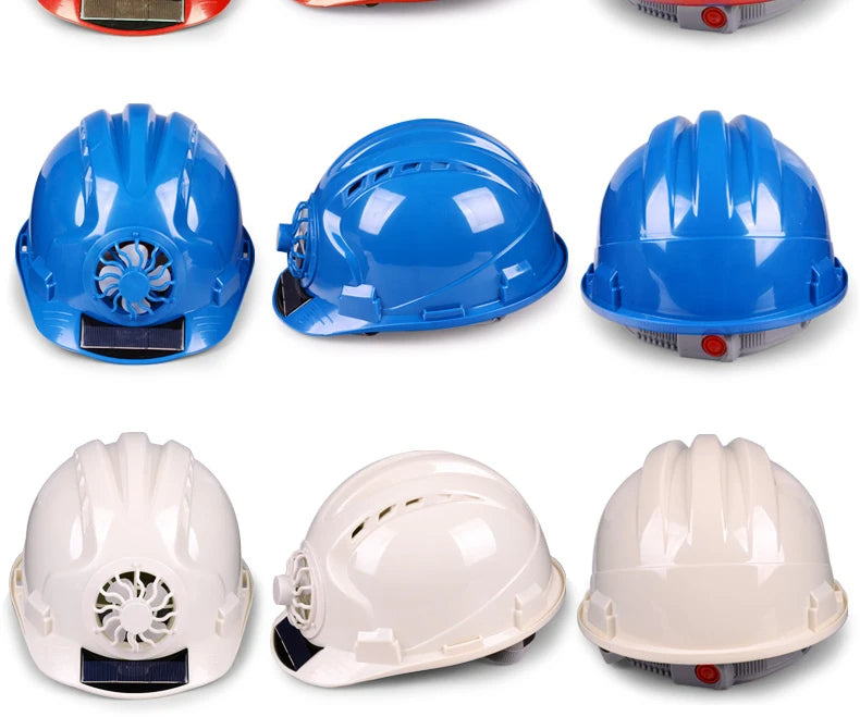 Solar-Power Fan Helmet Outdoor Working Safety Hard Hat Construction Workplace ABS Material Protective Cap Powered by Solar-Panel