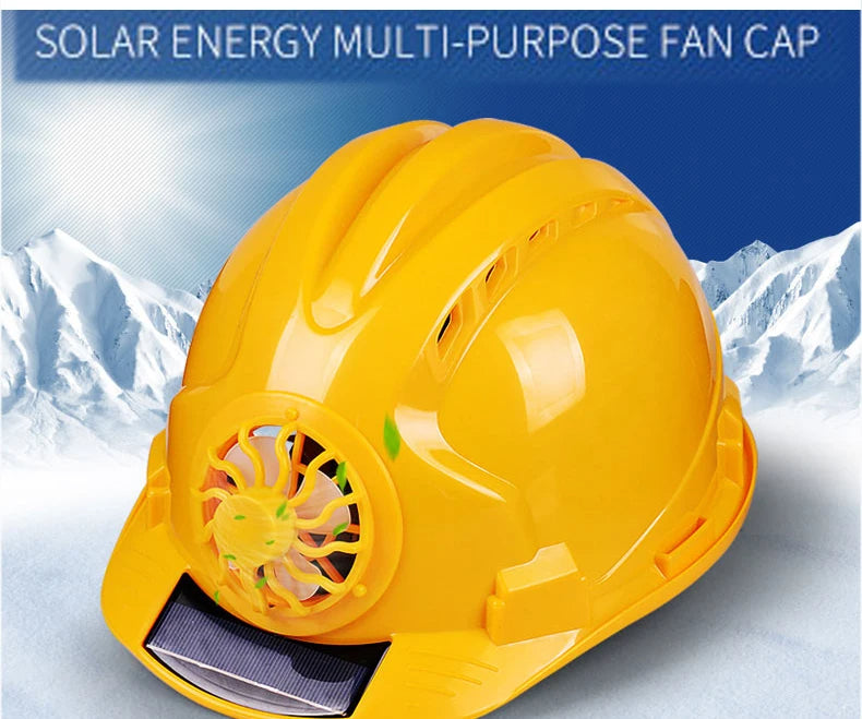 Solar-Power Fan Helmet Outdoor Working Safety Hard Hat Construction Workplace ABS Material Protective Cap Powered by Solar-Panel