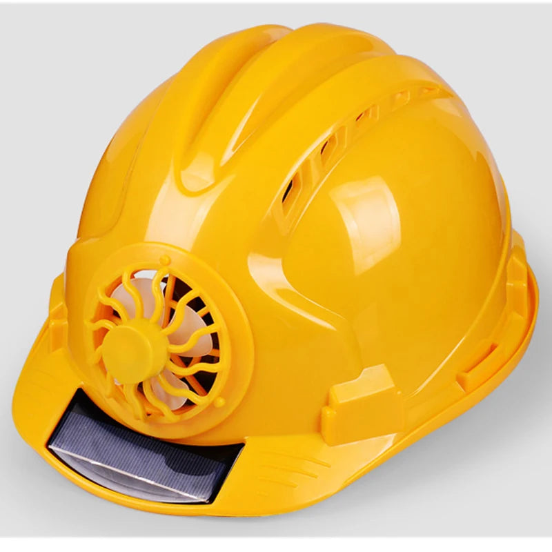 Solar-Power Fan Helmet Outdoor Working Safety Hard Hat Construction Workplace ABS Material Protective Cap Powered by Solar-Panel
